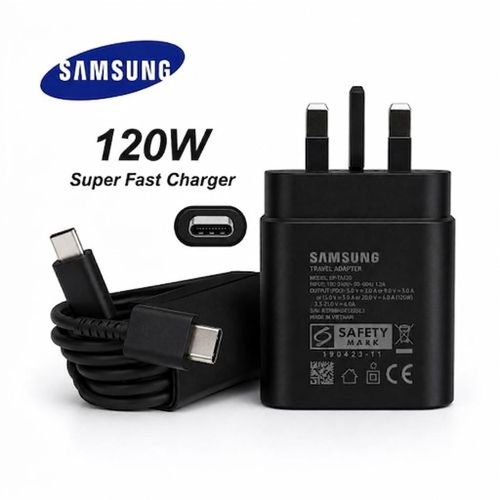 CHARGER 120W SUPER FAST CHARGER ADAPTIVE CHARGING FOR NOTE 20 Ultra S20 S21 S22 S23 S24 S25 S26 Ultra Type-C To Type C