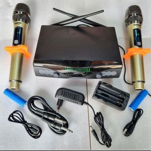 UT-883 Dual Wireless Microphone System with Receiver, Handheld Dynamic Mic Set, Long Range, Compatible with Speakers for Karaoke, Party, Church, Wedding, Party, Outdoor Events. ( UT-883 )