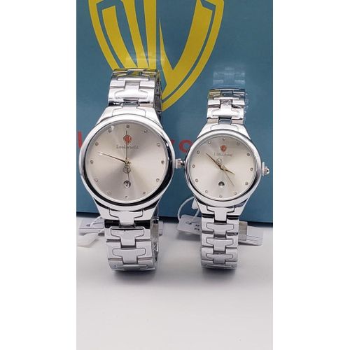 Superior Sophisticated Rugged Couples Silver Wristwatch For Him Her