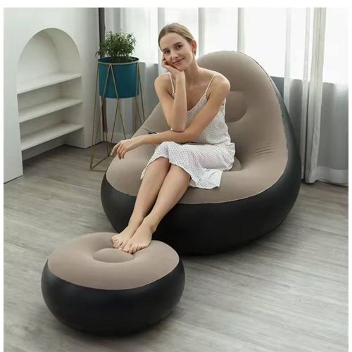 Inflatable sofa with electric pump