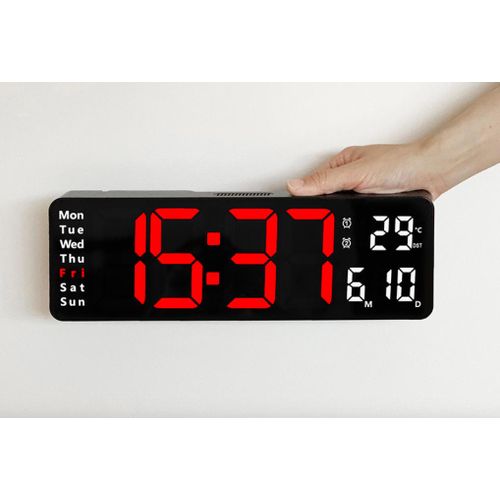 6629 - Digital Wall Clock, Alarm , Date,Temperature , count down & positive timing function