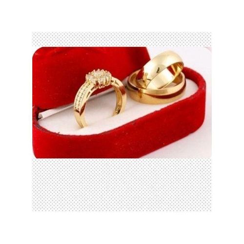 Romania Gold Wedding Ring Set Gold Plated