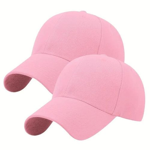 2Pcs Adjustable Baseball Cap - Pink