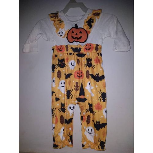 Baby girl Halloween Ruffle long sleeve Romper