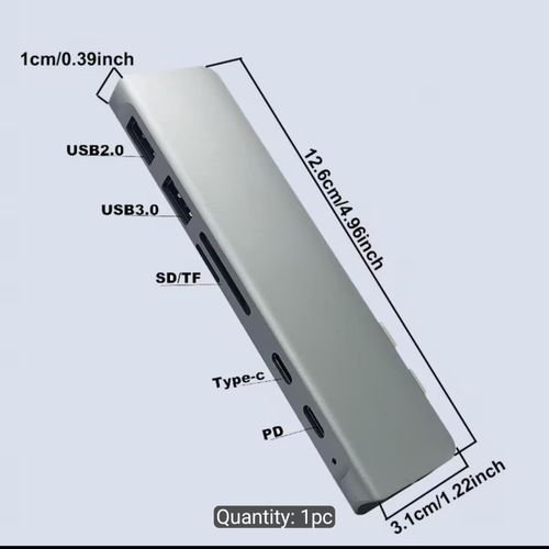 USB C Hub for MacBook Neo, 5Gbps Thunderbolt Adapter with SD/TF Card Reader, Multi-Port Docking Station for MacBook Neo/Air/Pro