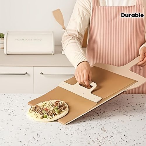 1pc Premium Sliding Pizza Peel & Board - Durable ABS for Baking, Cutting & Serving - Ideal for Holiday Meals (Halloween/Christmas/Easter/Thanksgiving), Pizza Accessories