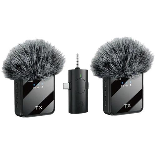 Wireless Lavalier Mic with Noise Reduction Clip-On for Smartphones, Cameras & Vlogging High Quality Microphone Content Creators for PC, iPhone, Andriod, Record Interview, Vlogs, skit, interview, broadcast, podcast, comedy