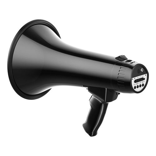 Portable Megaphone Speaker High Power PA System Built-in Siren Recording Rechargeable Outdoor Events Sport and Emergency Use with Volume Control and Strap