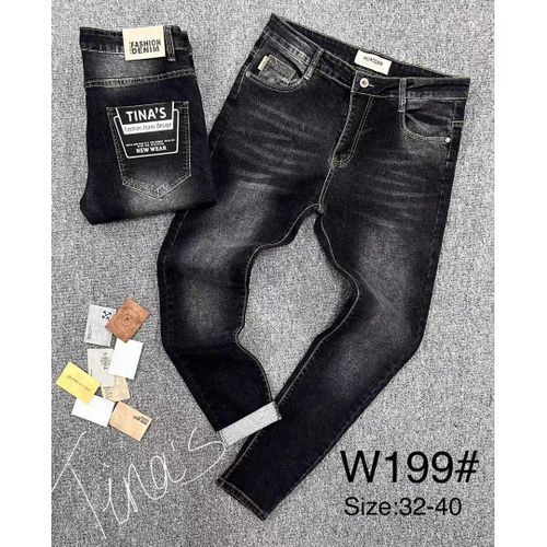 Non Fade Stock Jean Mixed Black For Men