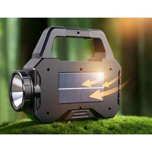 Solar Rechargeable LED Flashlight Lantern – Portable Emergency Light with Solar Panel & Handle, Solar Rechargeable LED Torch & Lantern – Portable Emergency Light, Multipurpose Solar Rechargeable LED Lantern & Flashlight