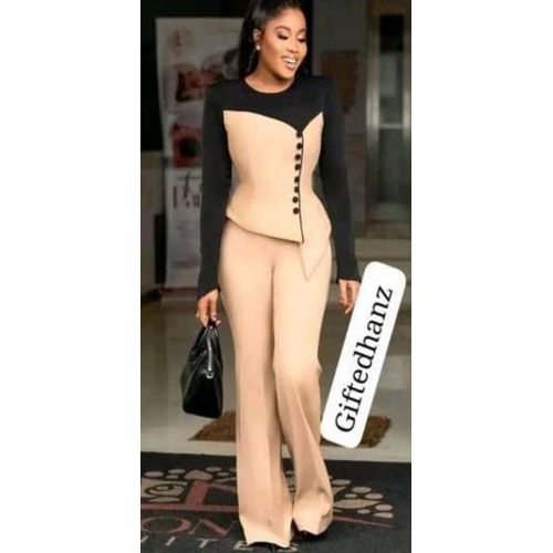 Stunning Corporate Classy Ladies 2pcs Top & Trouser