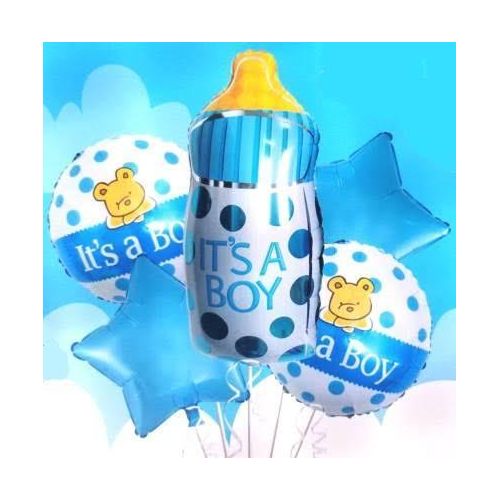 It's a boy 5pcs decorative sets foil balloon