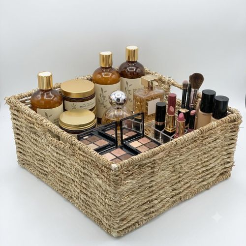 Handwoven Raffia Basket - Stylish, Durable & Versatile Storage & Decor Basket
