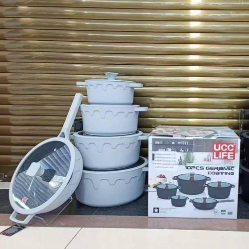 5 Se,t Non-stick Die Cast Iron Pot Set Cookware- Non-Toxic