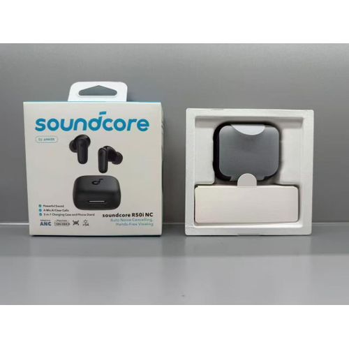 Soundcore R50i NC Earbuds, Strong and Smart Noise Cancelling, Powerful Bass, 45H Playtime, 2-in-1 Case and Phone Stand, IP54, Wireless Earbuds, Bluetooth 5.4