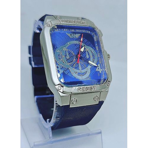 Blue Silicon Wristwatch for Men