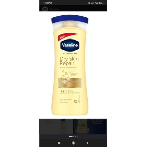 Vaseline Dry Skin Repair Body Lotion with Pure Oat Extract, 72 Hours Moisturization. Nafdac No: A2-106034