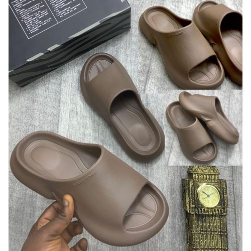 Brown slip-on slide sandal Unisex