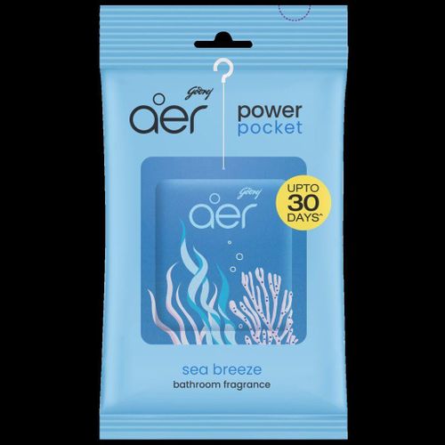 6X Godrej Aer Power Pocket Bathroom Fragrance - (Sea Breeze)