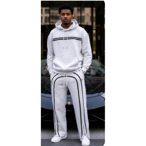 Unisex up and down clothe,Joggers and hoodie-Grey
