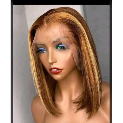Piano bob wig with full frontal