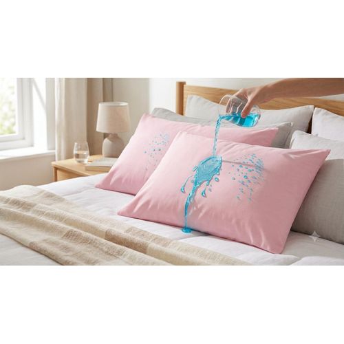 2pcs Pink waterproof pillow cases