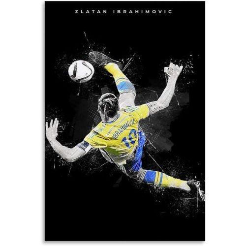 Zlatan Ibrahimovic Poster, Football Superstar, Sports Poster, Work, Football Poster, Gift, Decorative Painting, Canvas, Wall Art, Living Room, Poster, Bedroom, Painting