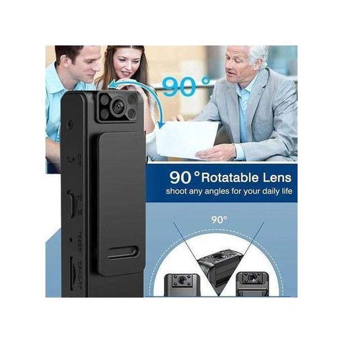 Mini Body Camera HD 1080P Portable Video Recorder with 180° Rotatable Lens Wearable Camcorder with Night Vision Police Body cam for Sport/Delivery/Travel/Law Enforcement