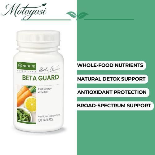 Beta Guard 100 Tablets - Whole Food Antioxidant Formula for Environmental Protection & Immune Support