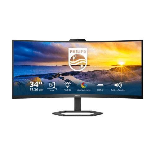 Philips 34 WQHD VA USB-C Curved Monitor Webcam & KVM Switch