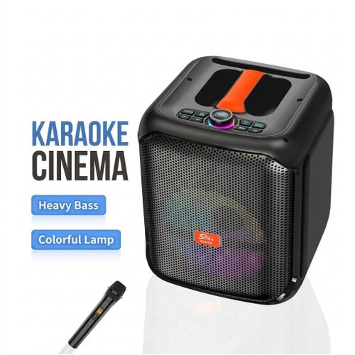 Portable Karaoke cinema Bluetooth speaker with wireless microphone