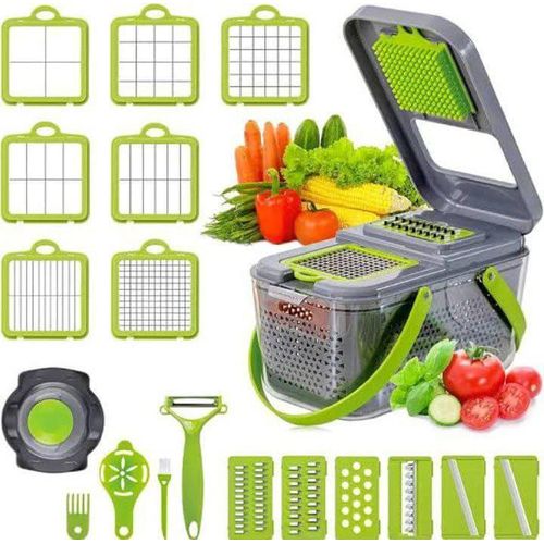 22pcs Multifunctional Veggie Slicer Chopper- Kitchen Helper