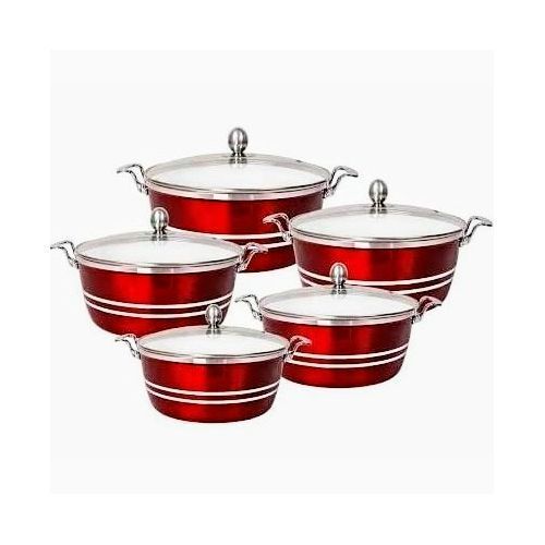 5 Set Die-cast Ceramic Non Stick Pots - Induction & All Hubs