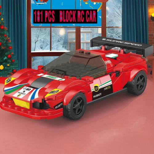 KK 2025 Wireless RC Building Block Car - 181pcs DIY Racing Car Toy, 2.4GHz High-Speed Remote Control Vehicle, Educational Building Set for Kids