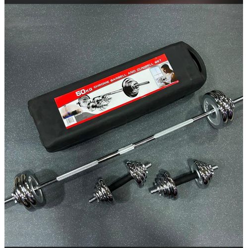 50KG CHROME BOX DUMBBELL SET