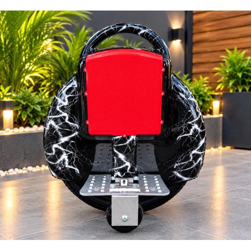 Unique Self Balancing Unicycle with LED Lights, Footrest & Support Wheel