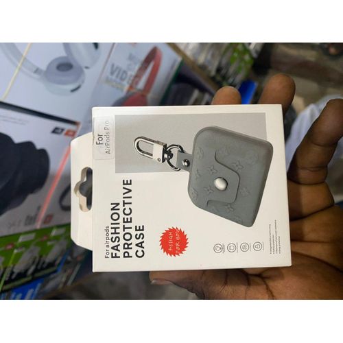 Earbud Case, Headphone Storage Case for AirPods 4/1/2/3/Pro 2, PU Leather Zipper Carrying Pouch Earbuds Bag with Keychain for Wireless Earphones, Wired Headphone & USB Cable EJB Grey