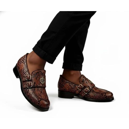 Vangelo RoyalEtch double Buckle loafer new shoes