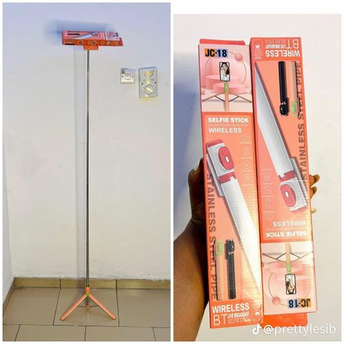 JC-18 Live Broadcast Selfie Stick with Wireless Remote control- Compatible with IOS and Android