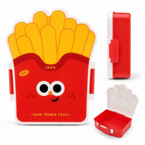 French Fries Cartoon Clip Box/Lunchbox Portable Food Storage Box For Kids & Adults