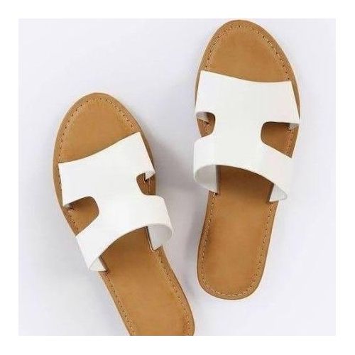 Ladies Casual Flat Slippers-Black