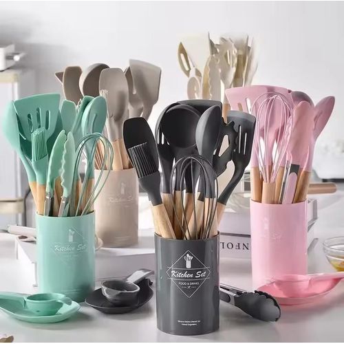 12pcs Quality Silicone Non-Stick Spoon set