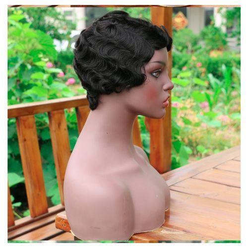 Hair Wig Short Finger Wave For Ladies - Natural Colour