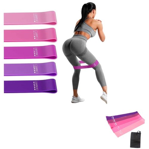 High Quality Latex 5 In 1 Resistance Exercise Band Elastic Training Band For Hip And Leg Training Yoga