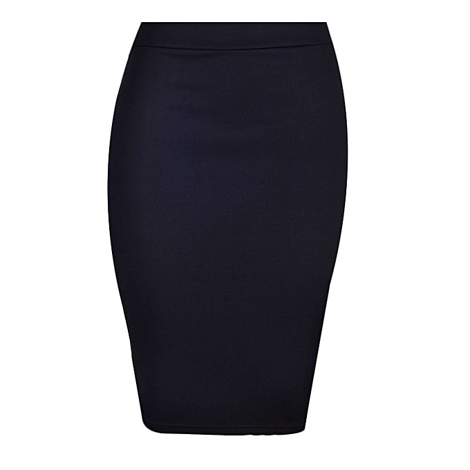 Fashion Black Spandex Bodycon Pencil Skirt With Elastic Band | Jumia NG