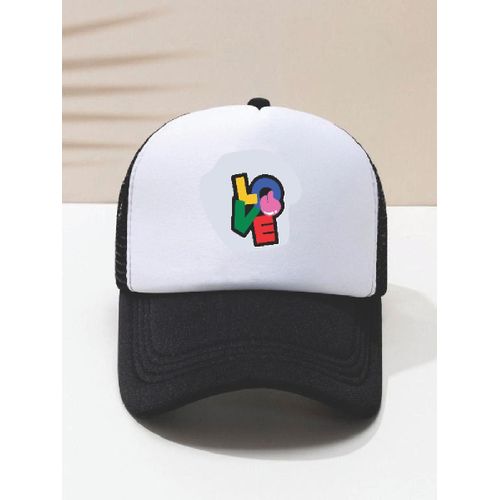 Love Coloured Trucker's Facecap - White & Black