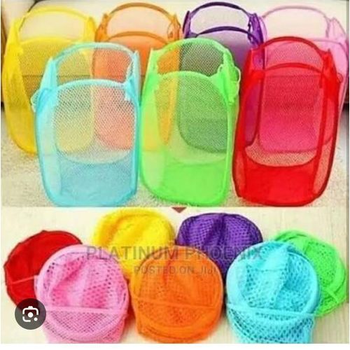 Collapsible Mesh Laundry Basket – Portable, Foldable Pop-Up Clothes Hamper & Toy Organizer