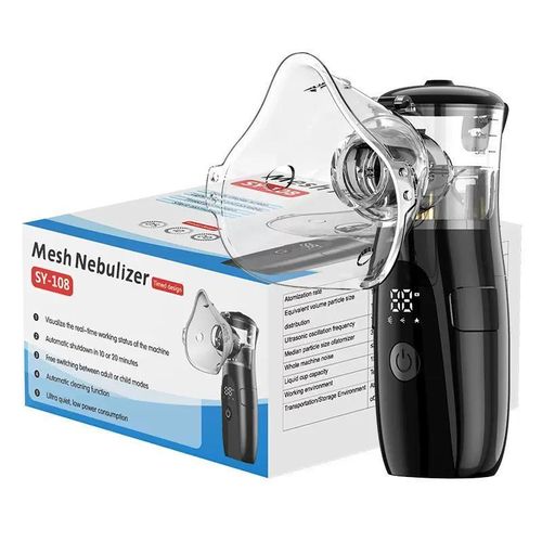 Portable Nebulizer & Humidifier for Baby & Adults Compact, Silent, Self-Cleaning Machine with Long Battery Life Effective for Asthma, Cough, Sinus & Allergy Relief at Home