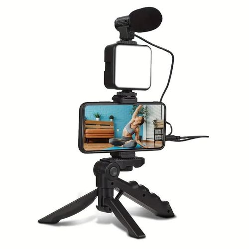 Vlogging Kit For Video Making - Black