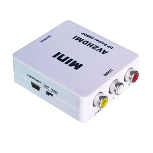 Mini AV To HDMI Converter Box- White